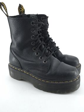 DOC Martens Jadon III Size 7 Air Wair Combat 2" Platform Boots Side Zipper